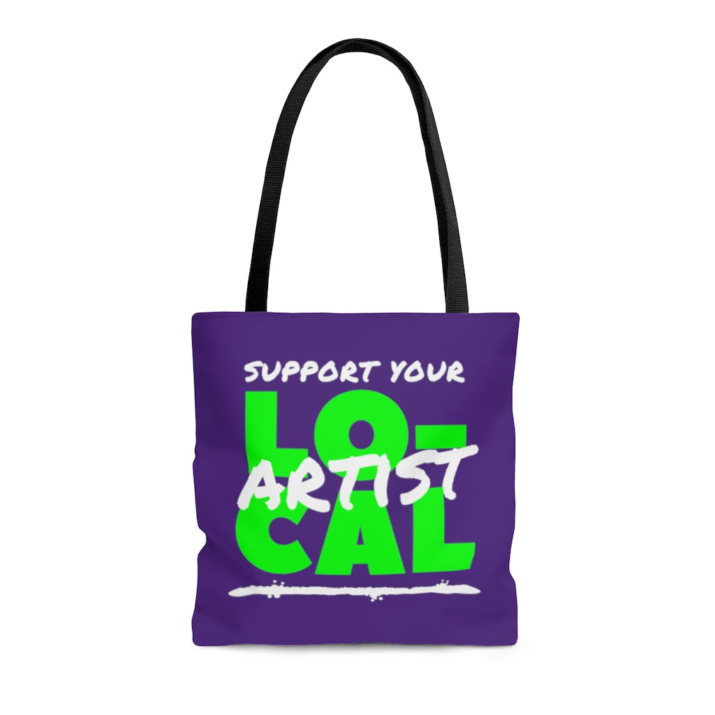 Support Your Local Artist Tote Bag (Lime Green)