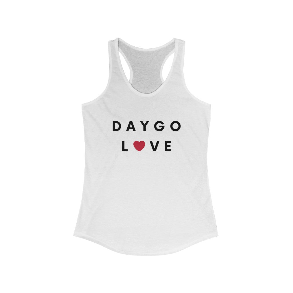 Daygo Love Women's Racerback Tank Top, San Diego Sleeveless T-Shirt (Multiple Colors Avail)