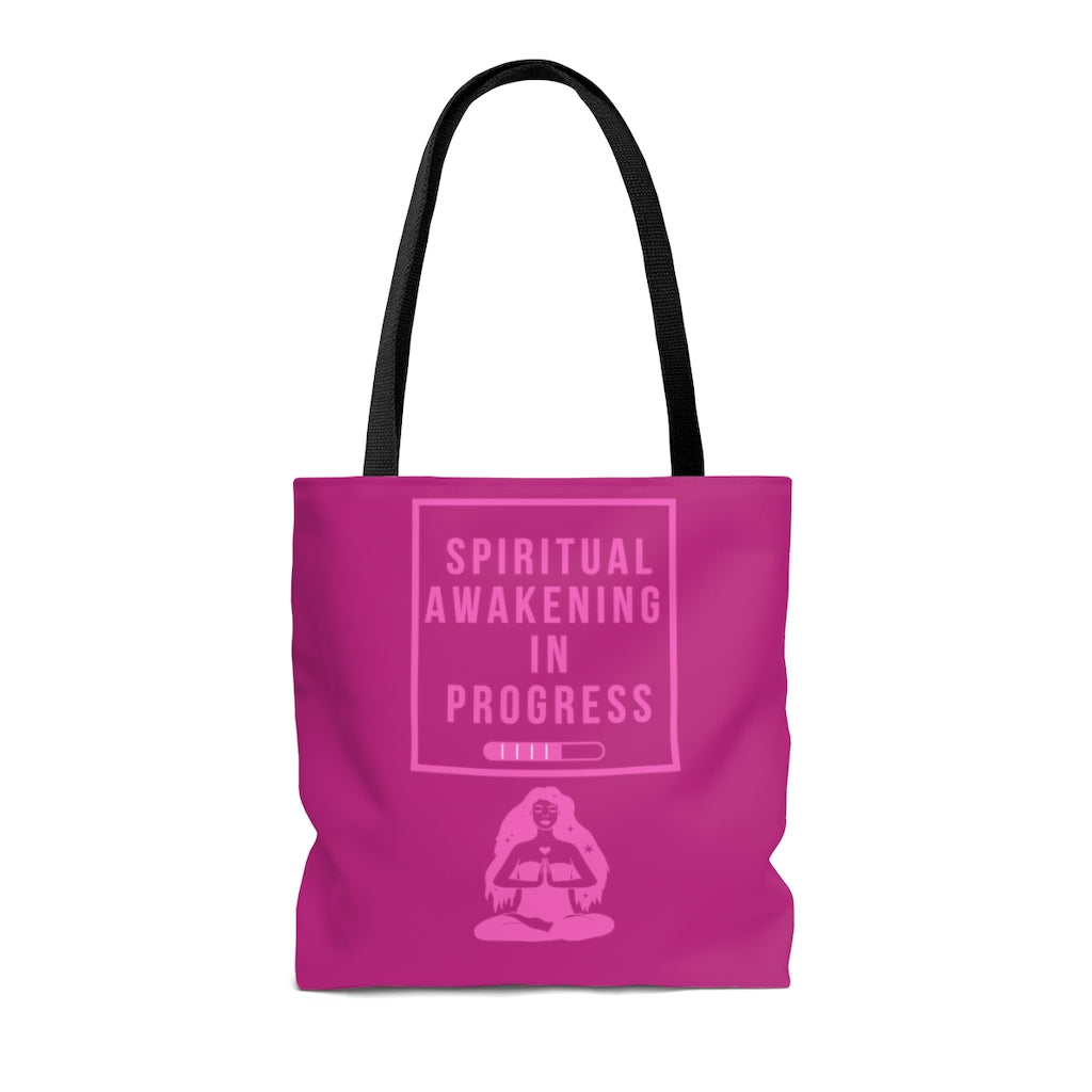 Spiritual Awakening Pink Tote Bag