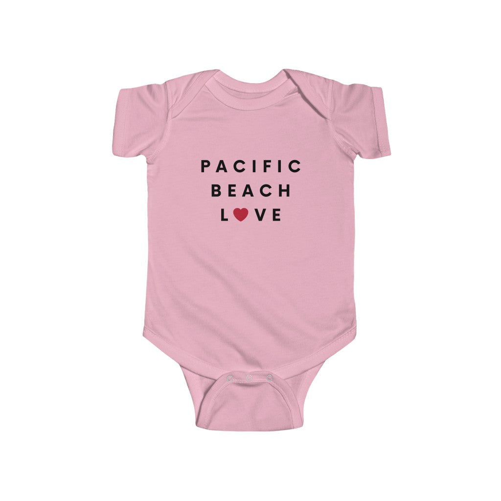 Pacific Beach Love Baby Onesie, San Diego Infant Bodysuit