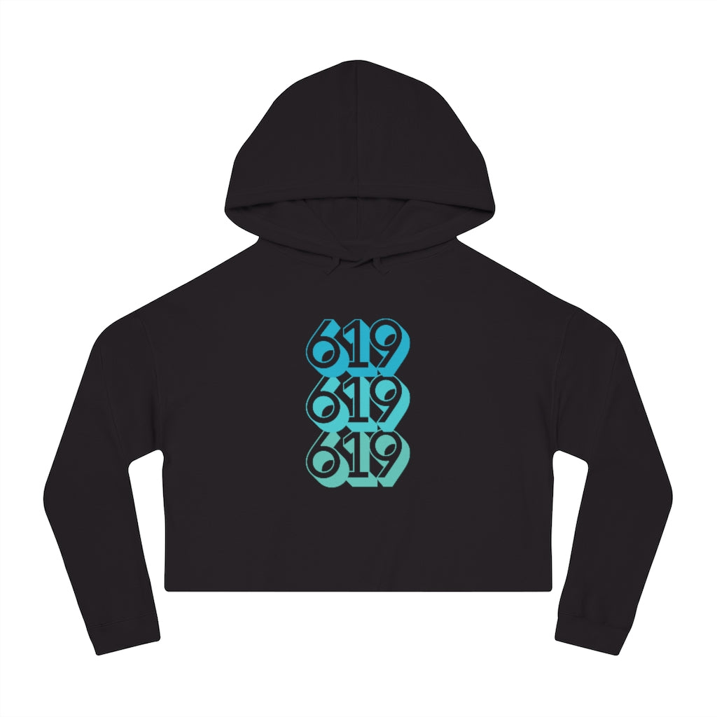 619 Cropped Women's Hoodie | San Diego Teal Sweatshirt