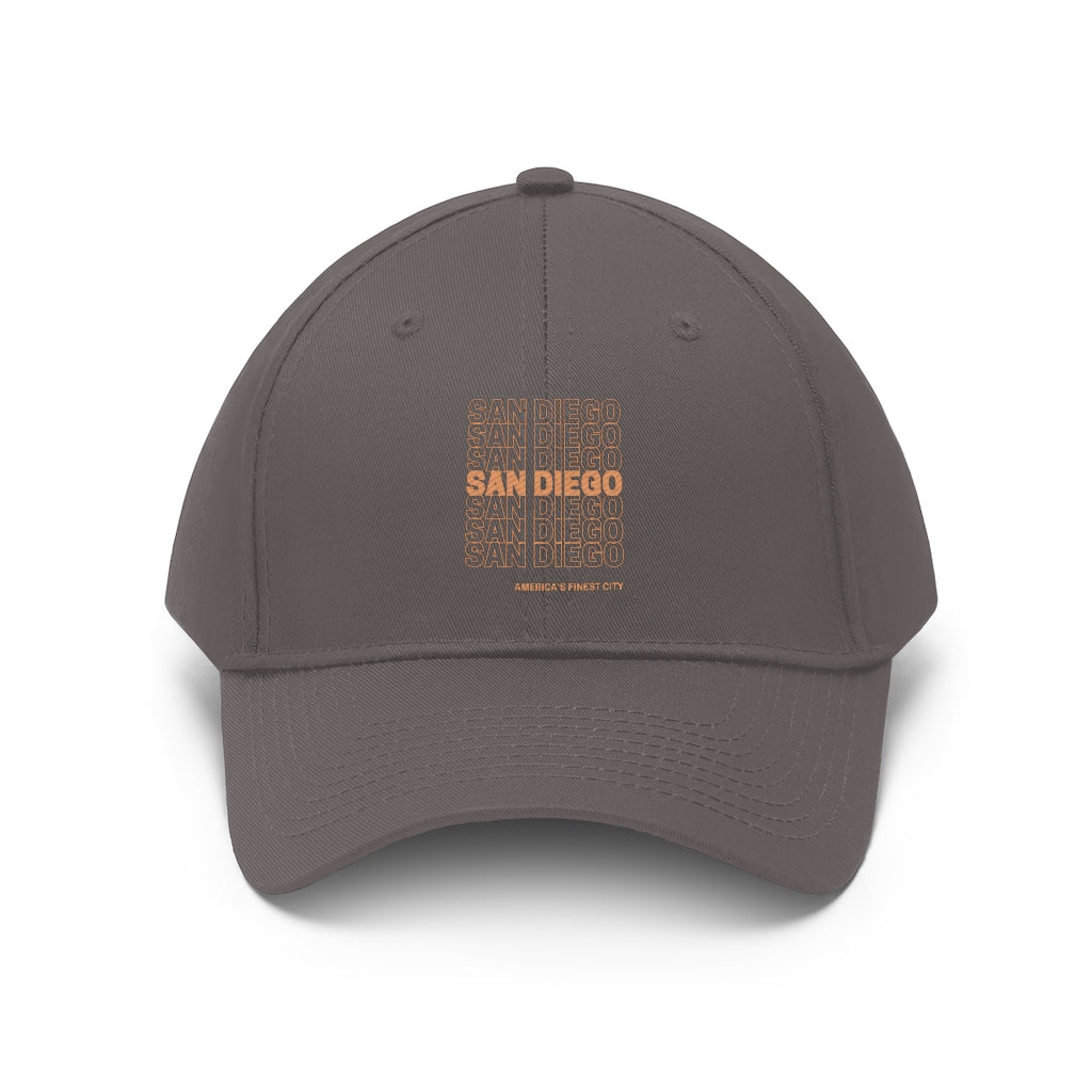 "Thank You" San Diego Twill Hat (Orange)
