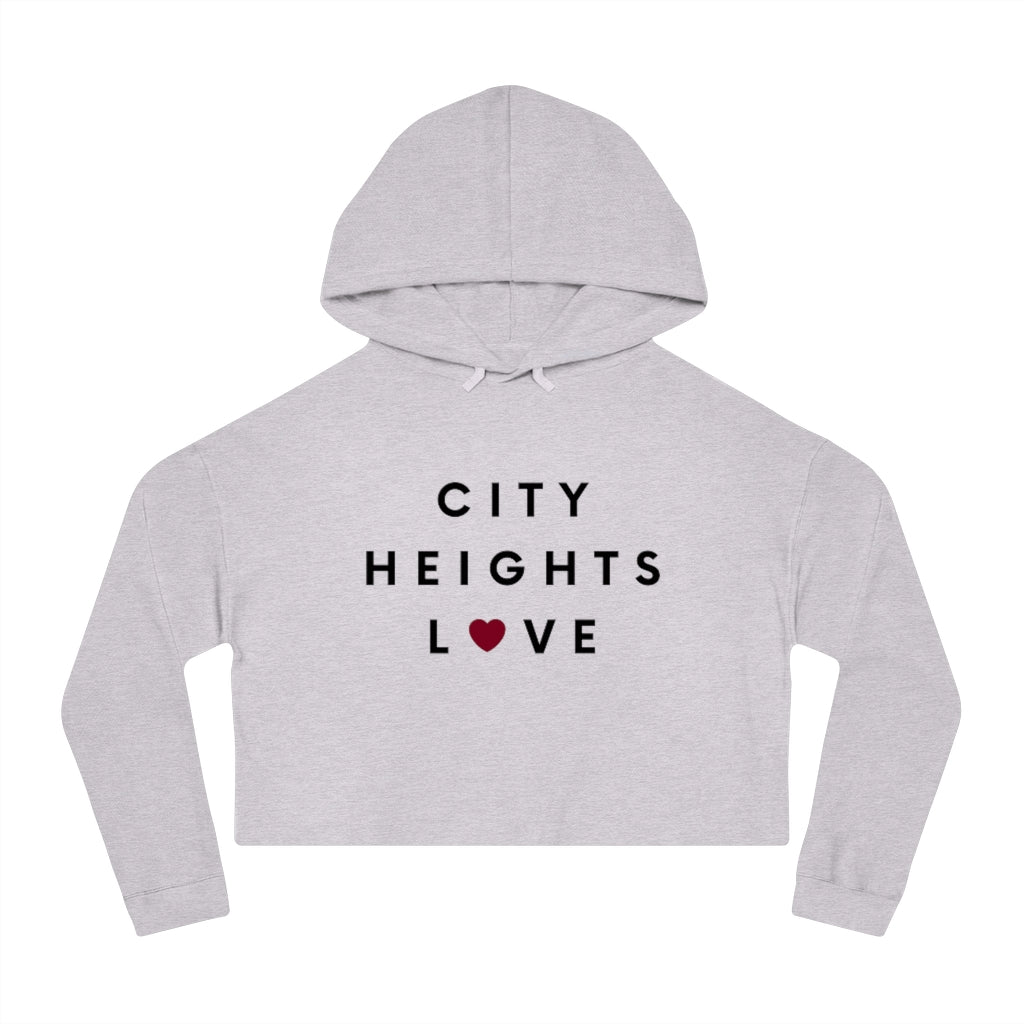 City Heights Love Women's Cropped Hoodie, SD Hooded Sweatshirt