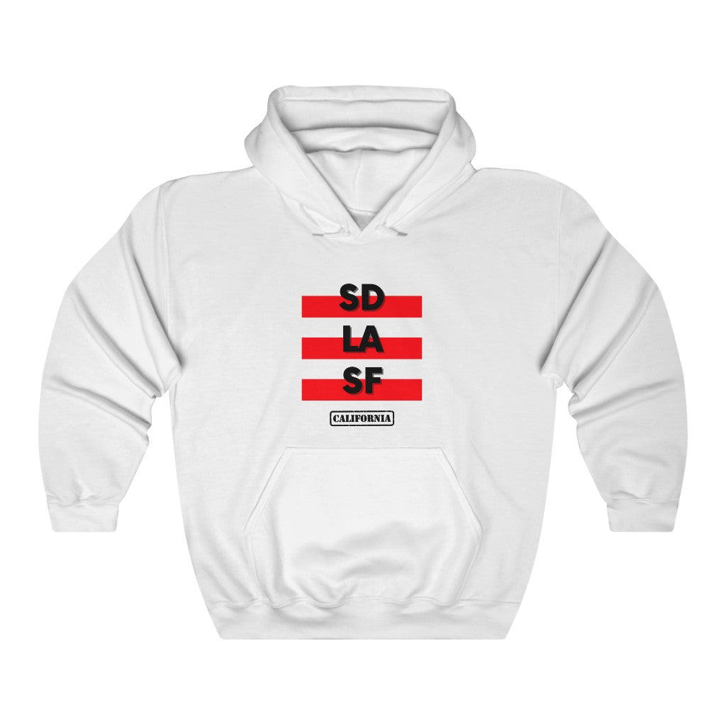 SD LA SF California Hoodie (Red)