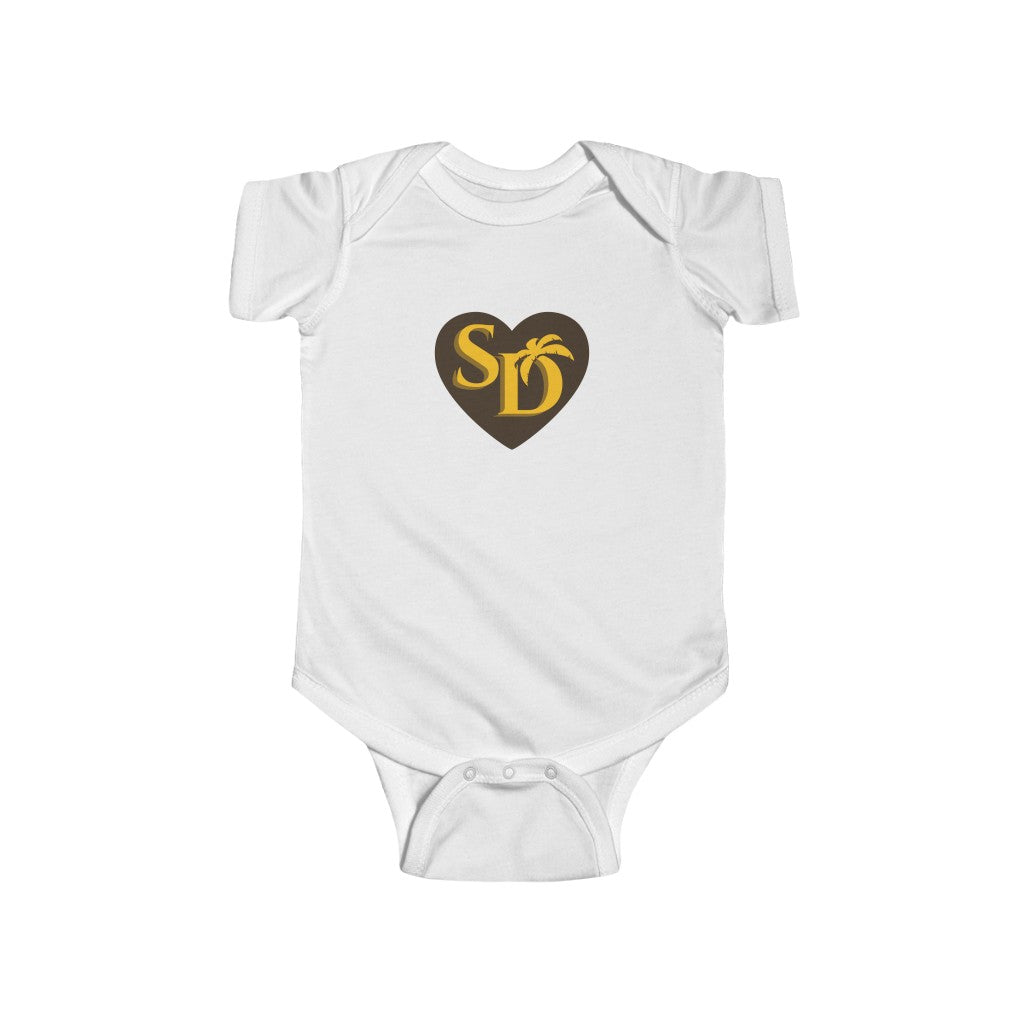 San Diego Brown & Gold Baby Onesie