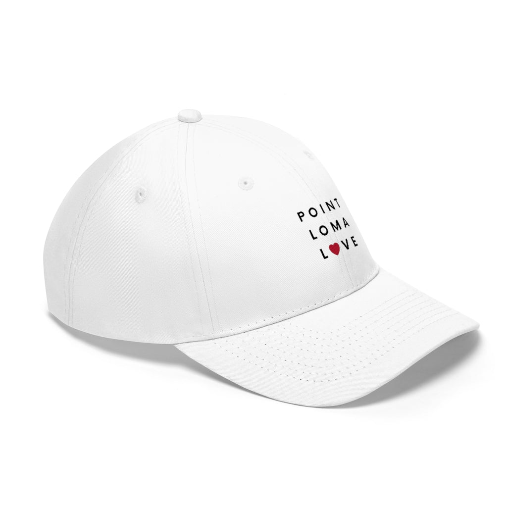 Point Loma Love Twill Hat, San Diego Neighborhood Cap (Unisex) (Multiple Colors Avail)