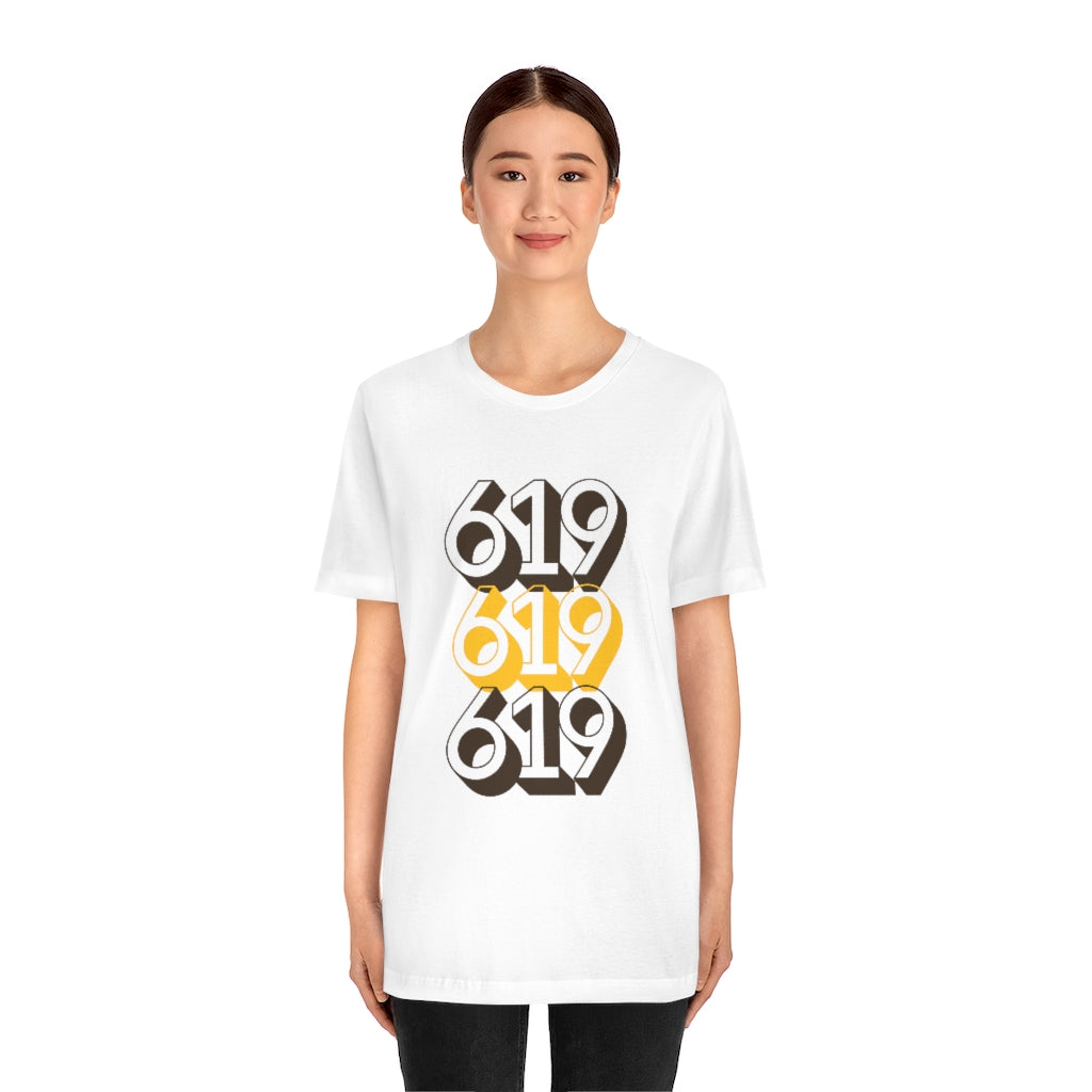 619 Tee, San Diego Brown and Gold Unisex Jersey T-Shirt