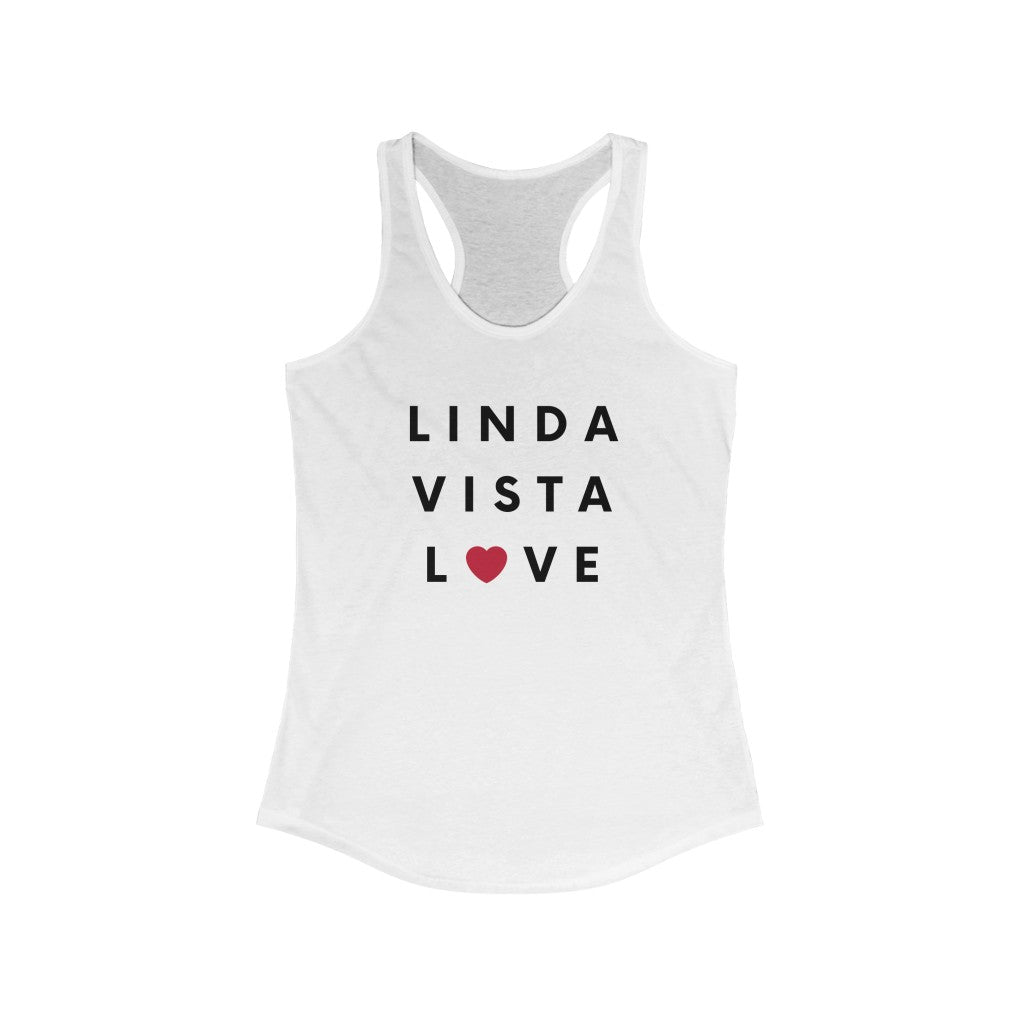 Linda Vista Love Women's Racerback Tank Top, SD Sleeveless Shirt