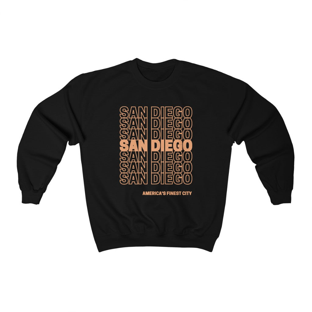 San Diego "Thank You" Sweatshirt (Orange)