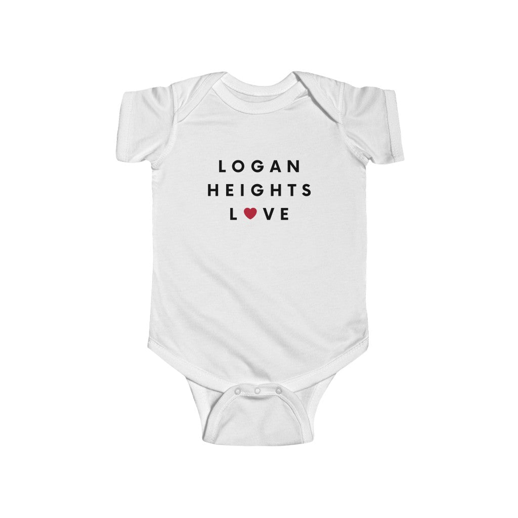 Logan Heights Love Baby Onesie, San Diego Infant Bodysuit