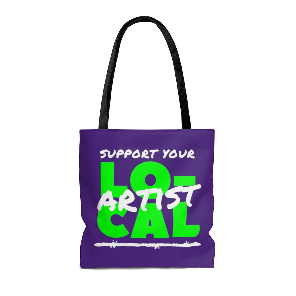 Support Your Local Artist Tote Bag (Lime Green)