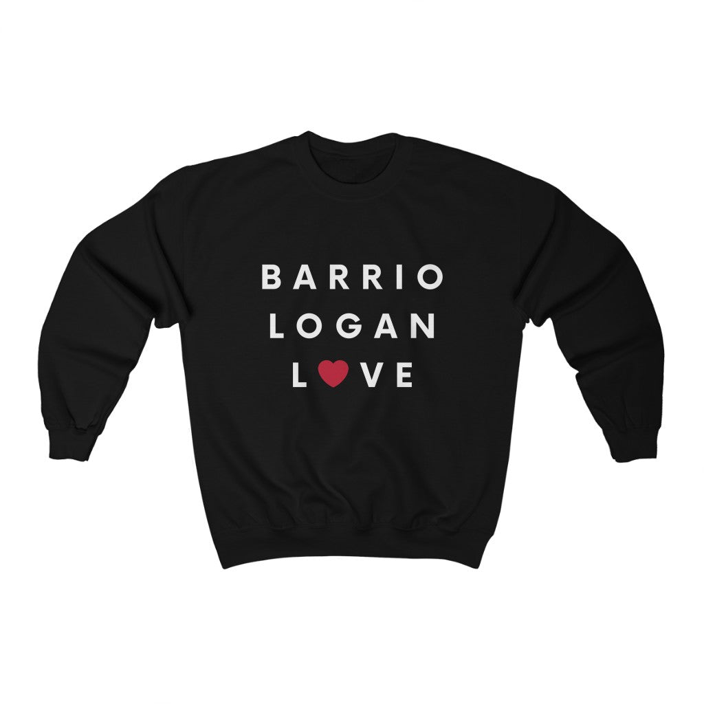 Barrio Logan Love Crewneck Sweatshirt (Red Heart) (Unisex)