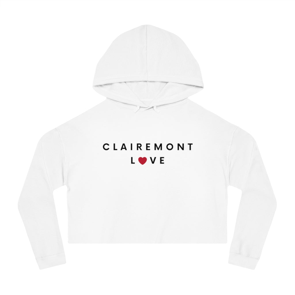 Clairemont Love Women's Cropped Hoodie, SD Hooded Sweatshirt