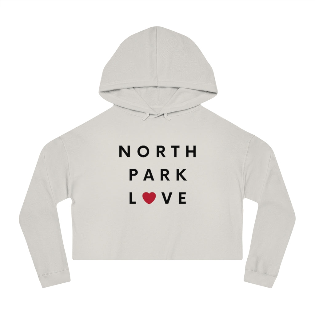 North Park Love Cropped Top Women's Hoodie, SD Hooded Sweatshirt