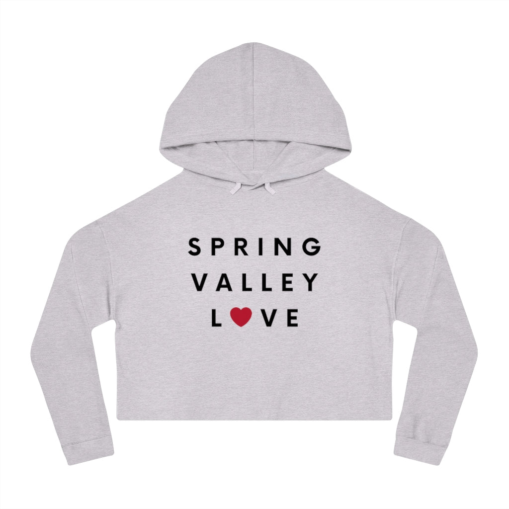 Spring Valley Love Cropped Hoodie, Women's Hooded Sweatshirt