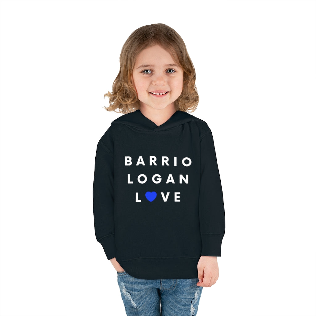 Barrio Logan Love Toddler Hoodie, Kid's Pullover Fleece Hooded Sweater (Blue Heart)