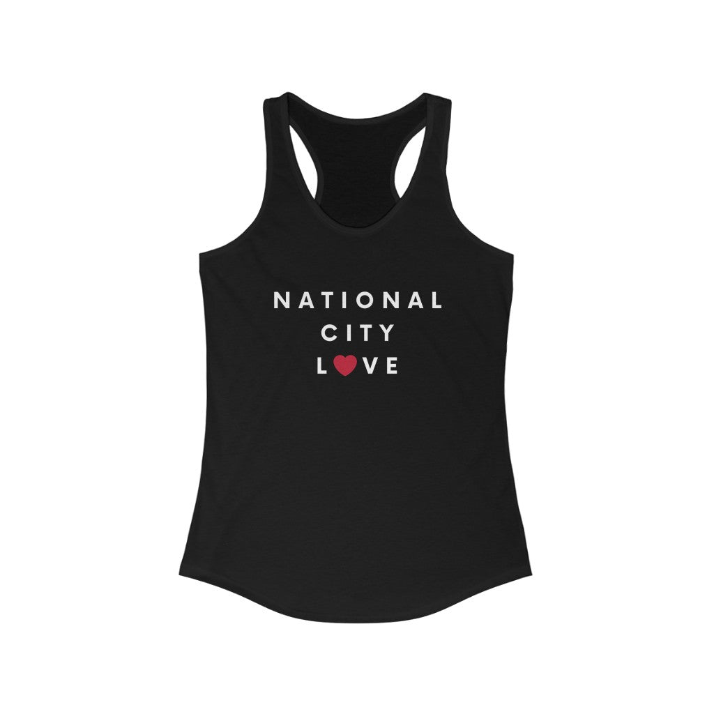 National City Love Women's Racerback Tank Top, San Diego County Neighborhood Sleeveless T-Shirt (Multiple Colors Avail)