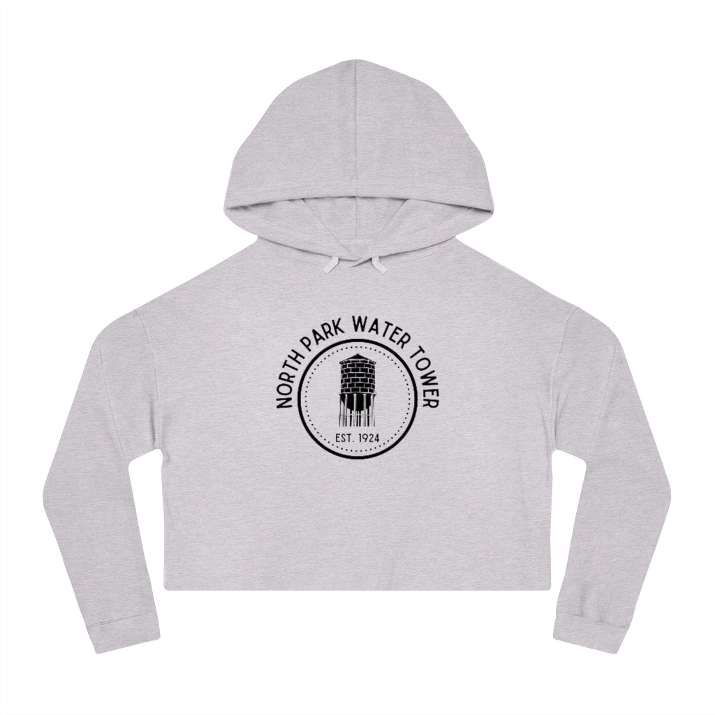 North Park Water Tower Est. Cropped Hoodie, SD Women's Hooded Sweatshirt