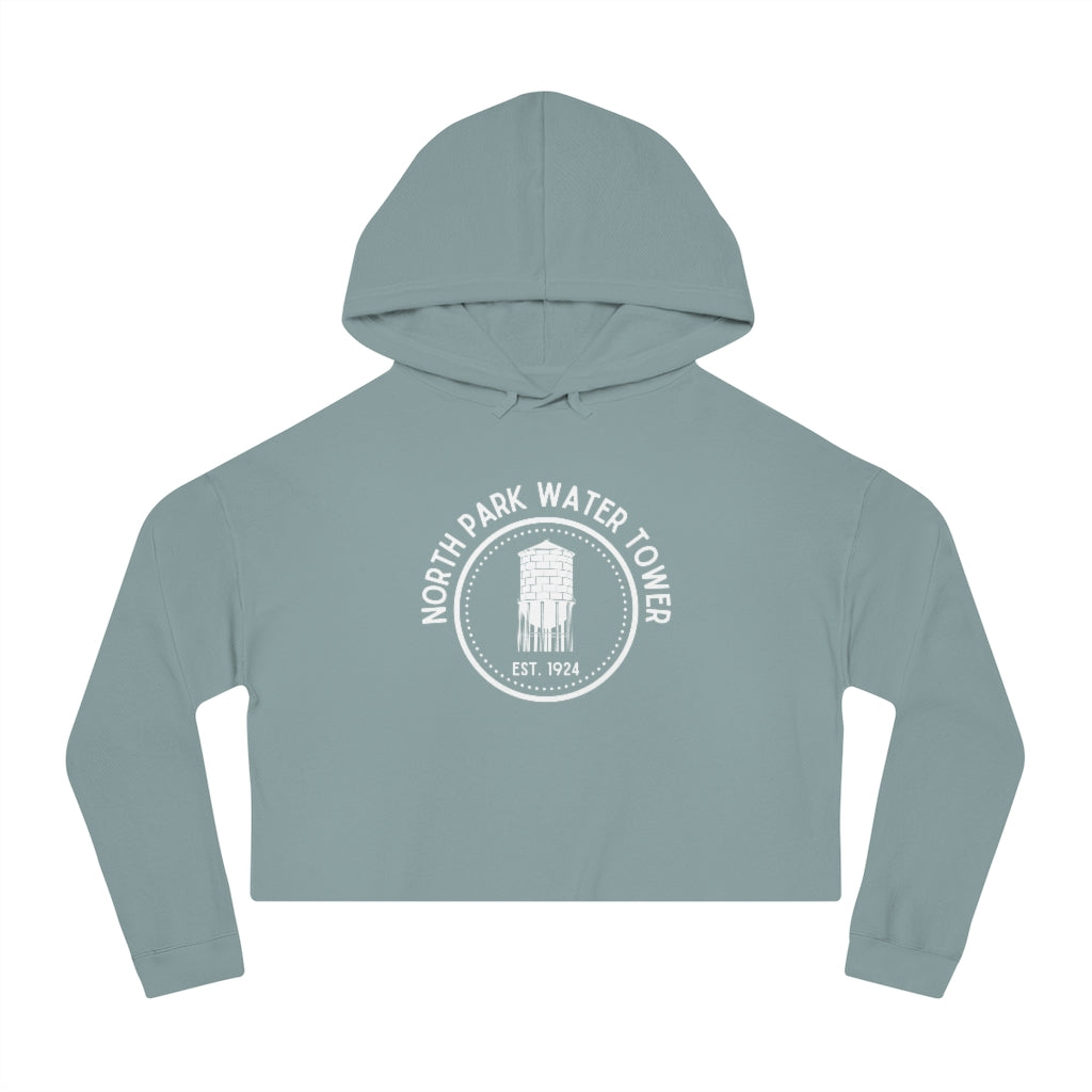 North Park Water Tower Est. Cropped Hoodie, SD Women's Hooded Sweatshirt