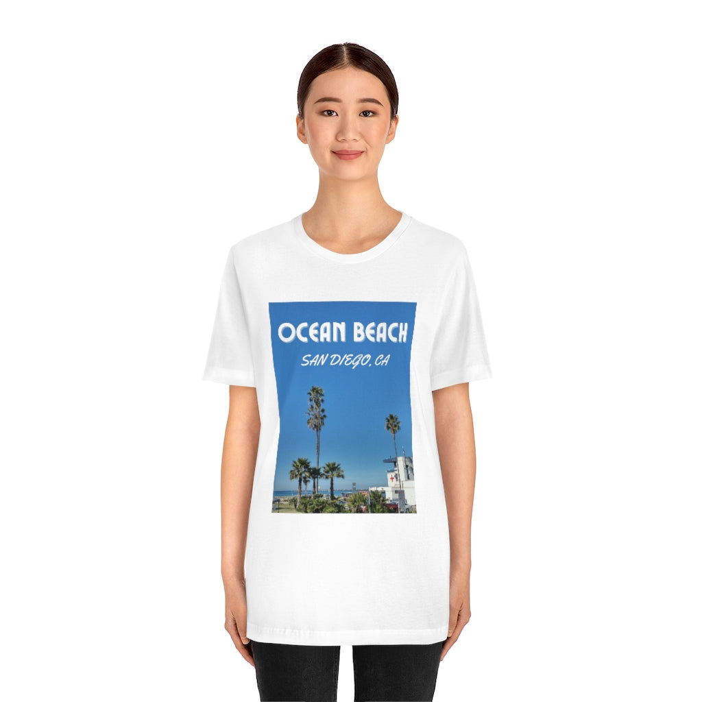 Ocean Beach T-shirt, San Diego CA Unisex Jersey Tee