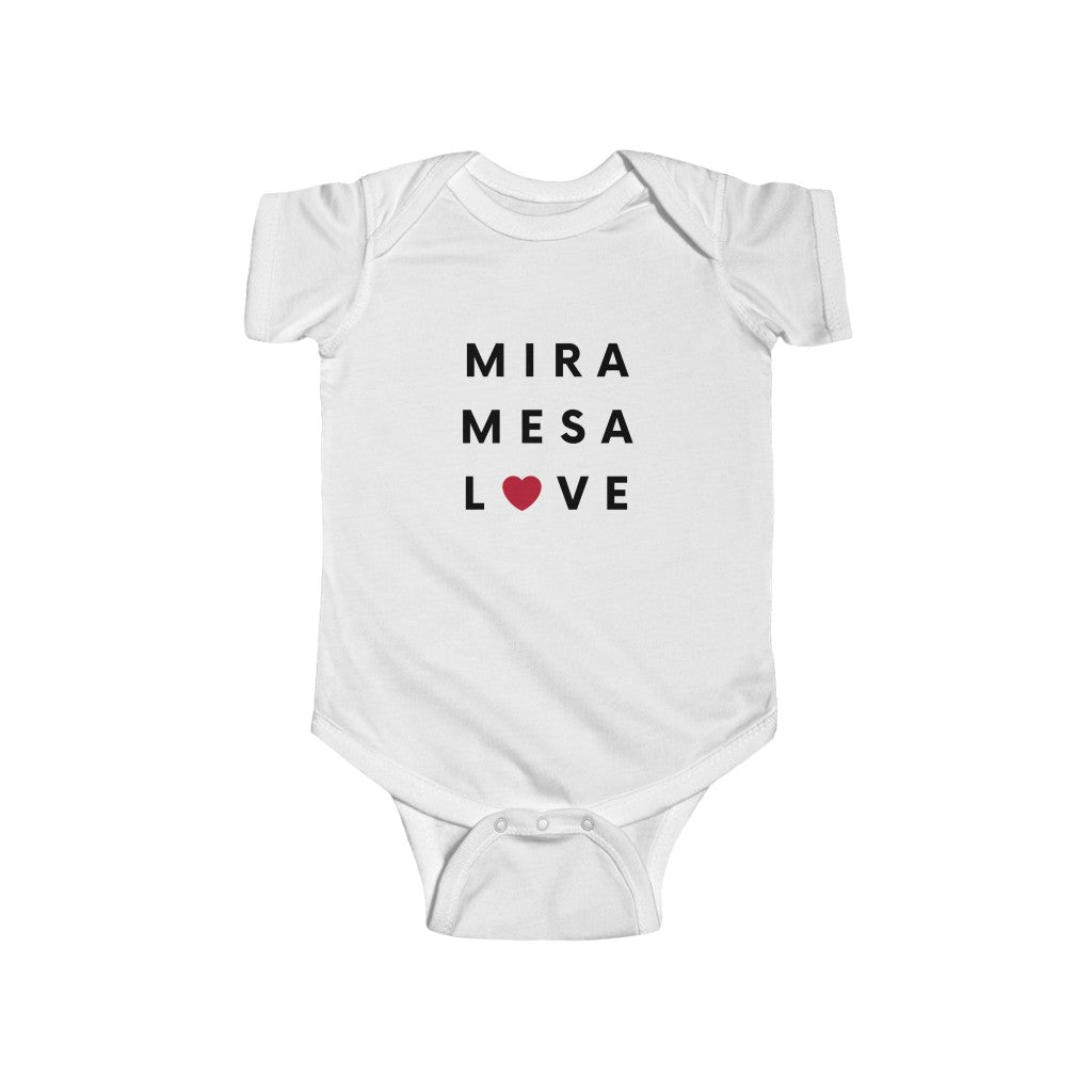 Mira Mesa Love Baby Onesie, SD Infant Bodysuit