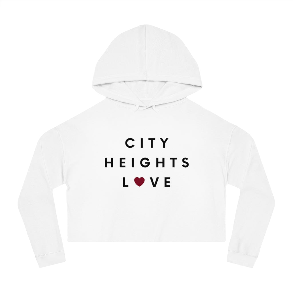 City Heights Love Women's Cropped Hoodie, SD Hooded Sweatshirt