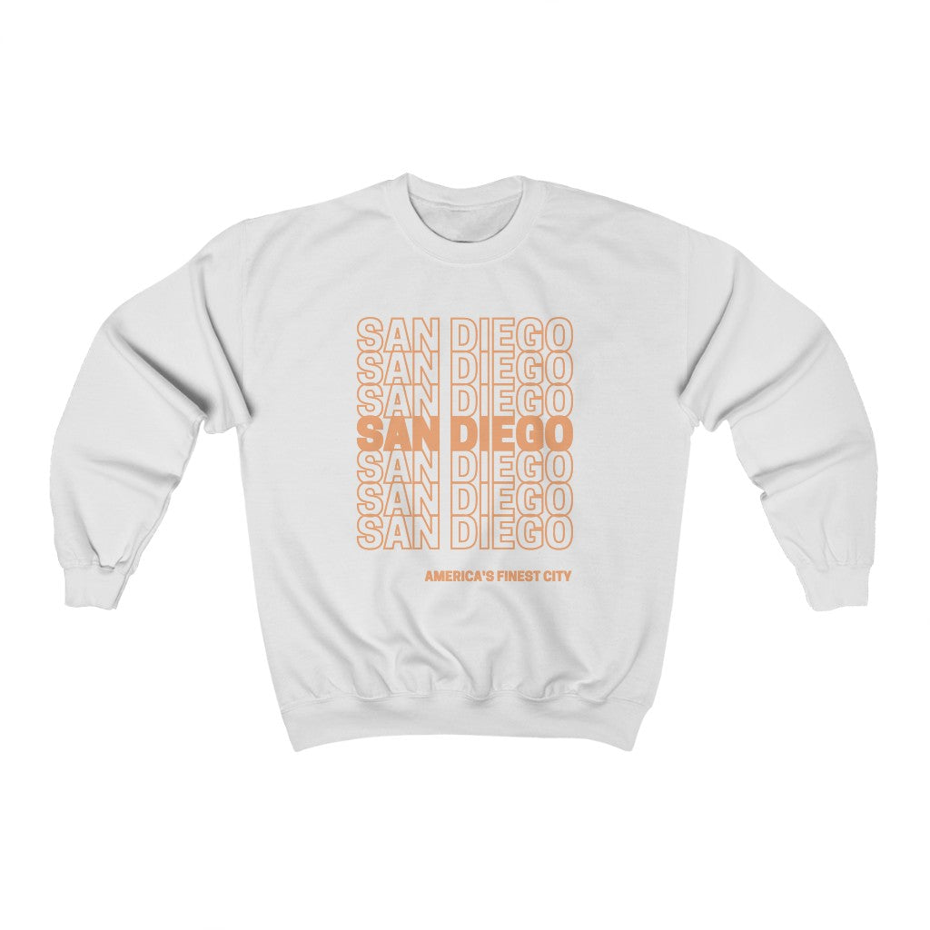 San Diego "Thank You" Sweatshirt (Orange)