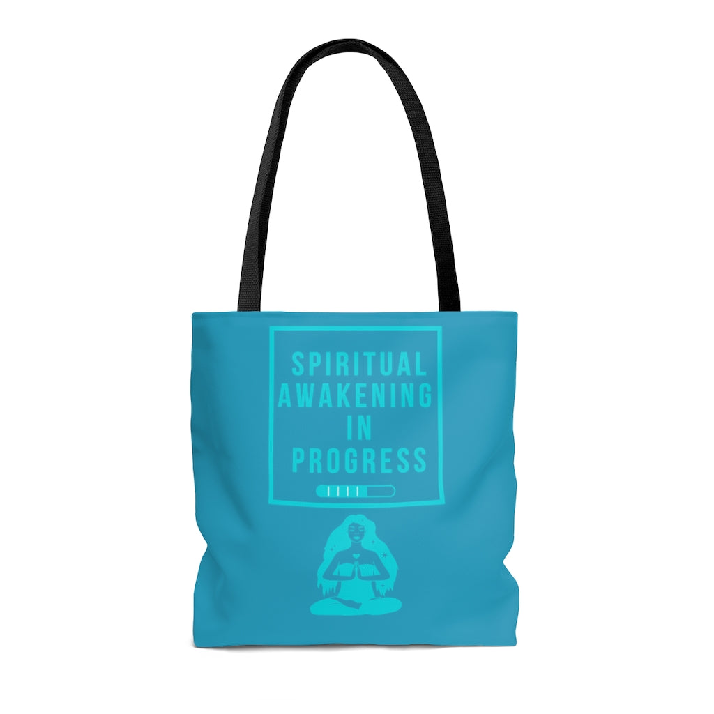 Copy of Spiritual Awakening Turquoise Tote Bag