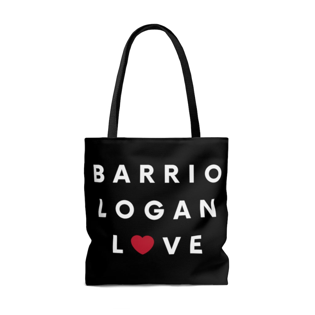 Barrio Logan Love Black Tote Bag, SD Beach Bag