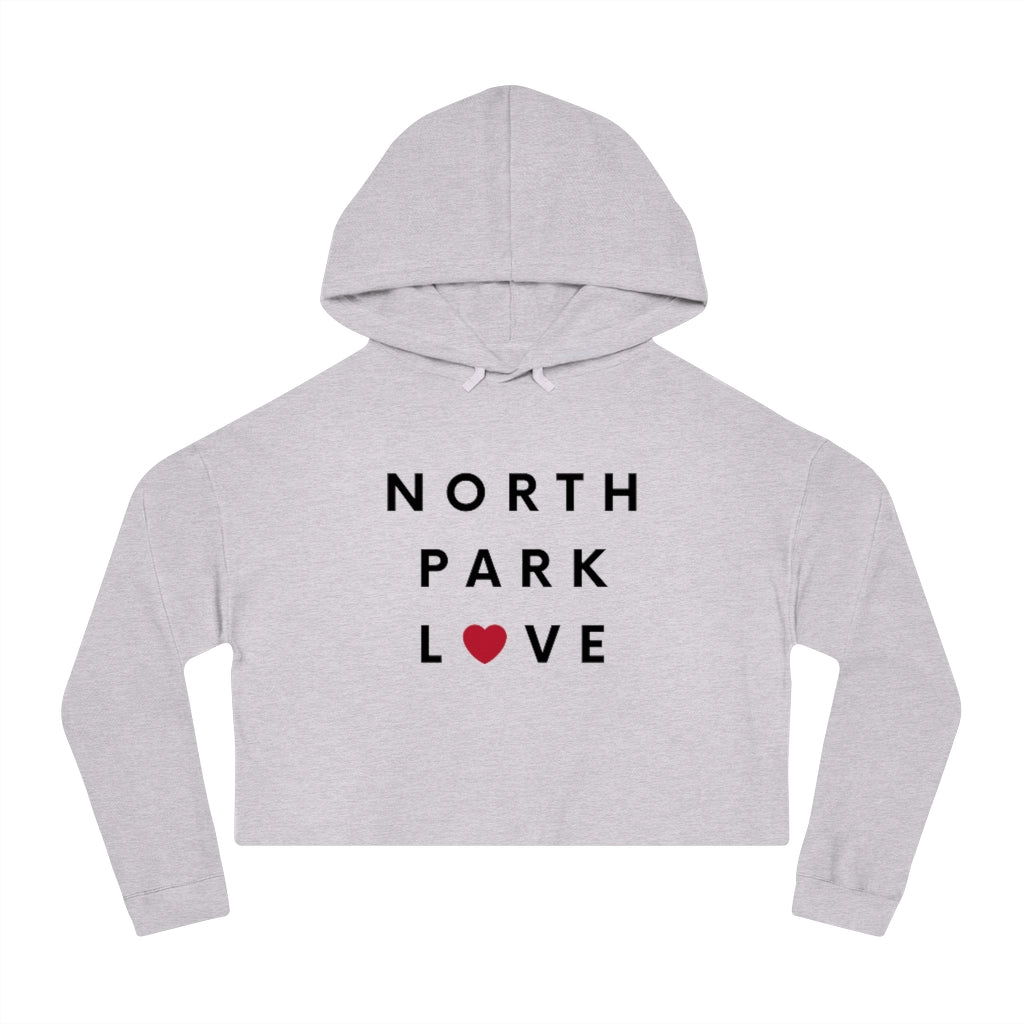 North Park Love Cropped Top Women's Hoodie, SD Hooded Sweatshirt