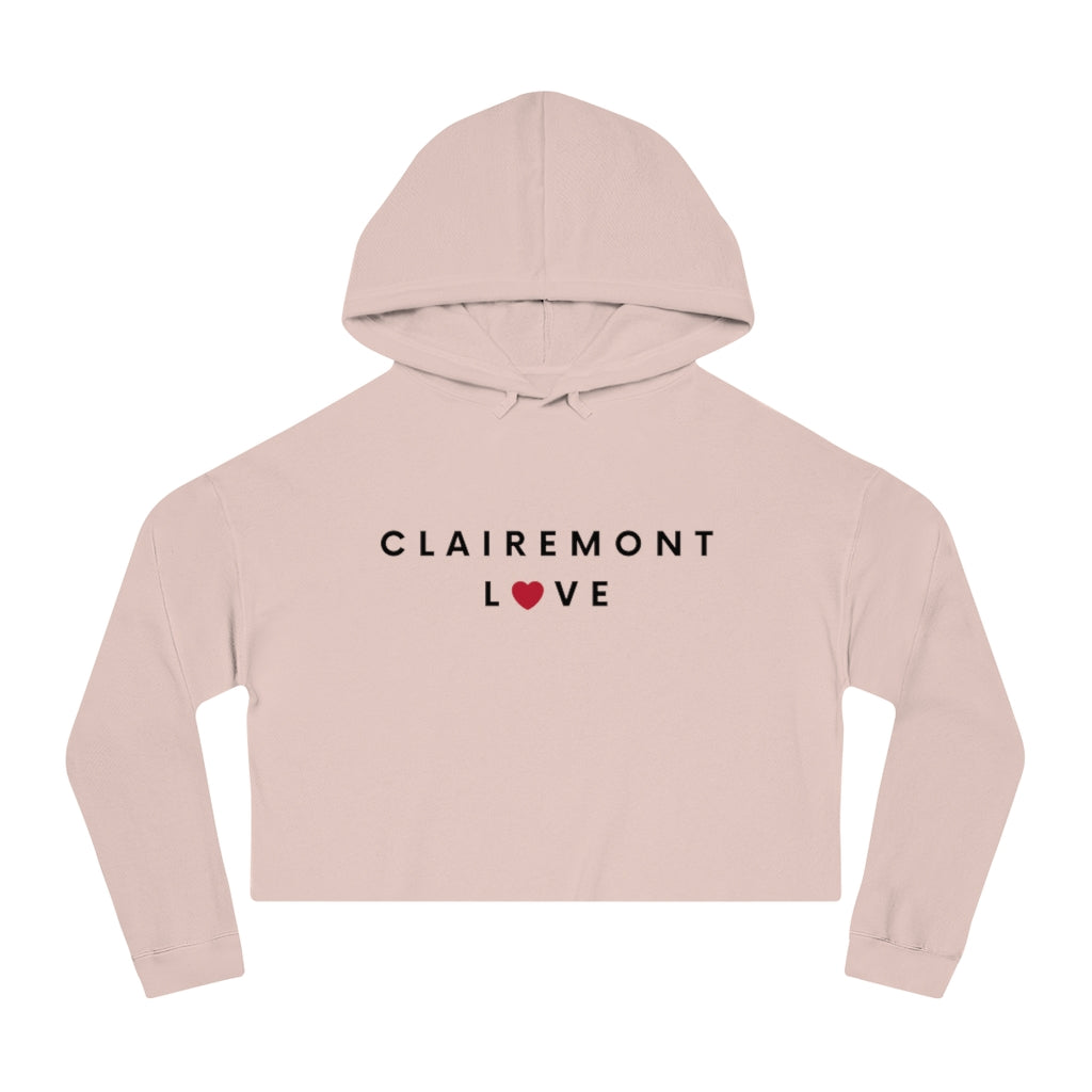 Clairemont Love Women's Cropped Hoodie, SD Hooded Sweatshirt