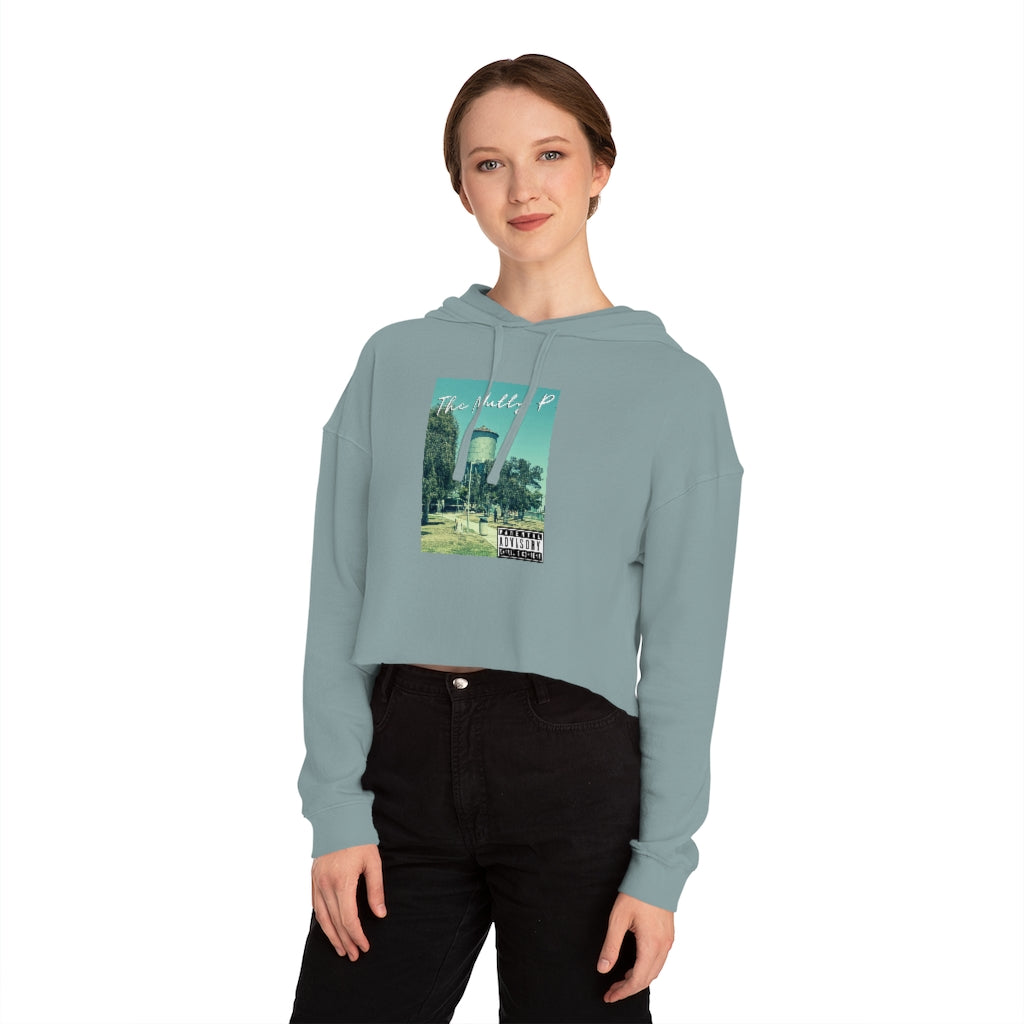 "Nutty P" North Park Water Tower Cropped Hoodie, Women's Hooded Sweatshirt