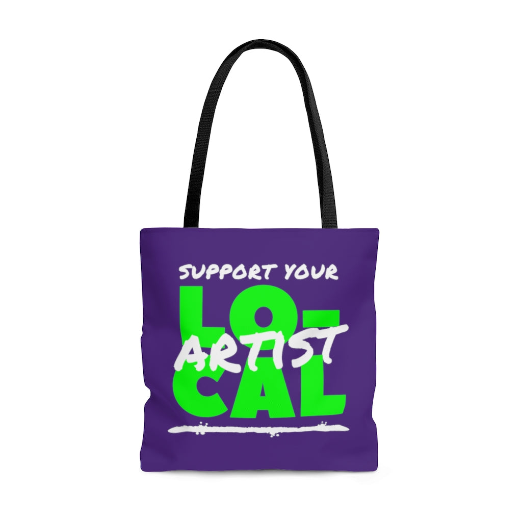 Support Your Local Artist Tote Bag (Lime Green)