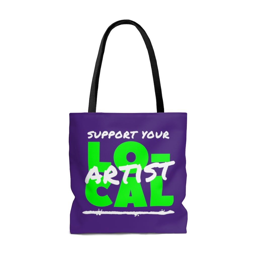 Support Your Local Artist Tote Bag (Lime Green)