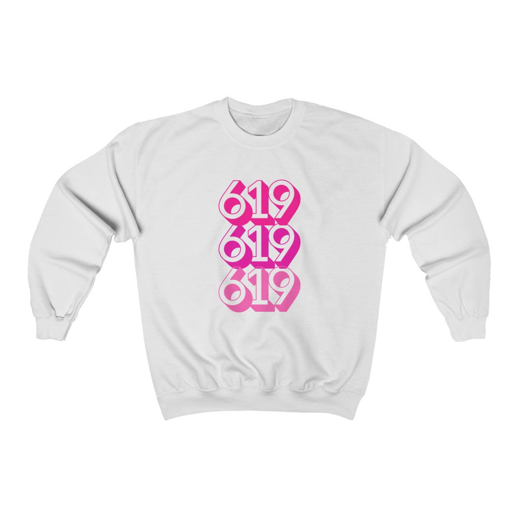 619 Sweatshirt | Pink San Diego Area Code Sweater