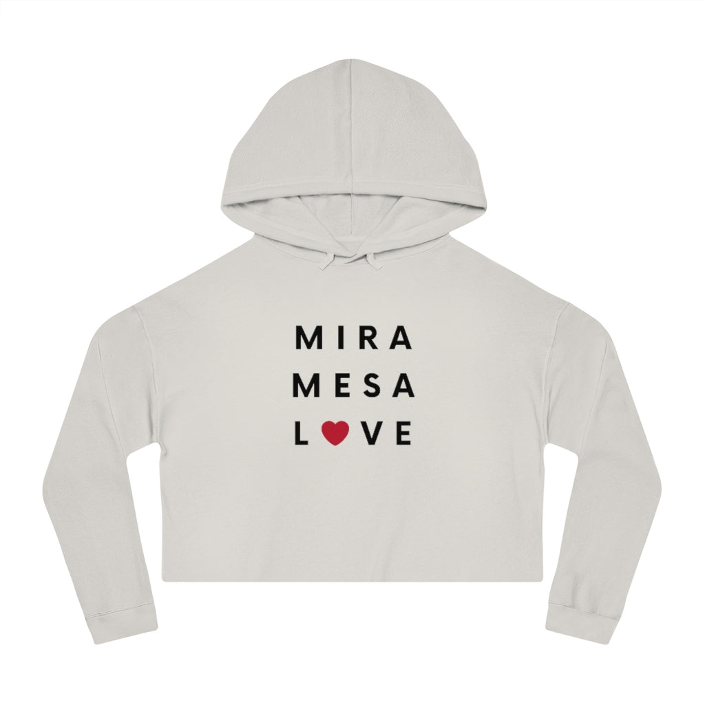 Mira Mesa Love Women's Cropped Hoodie, SD Hooded Sweatshirt