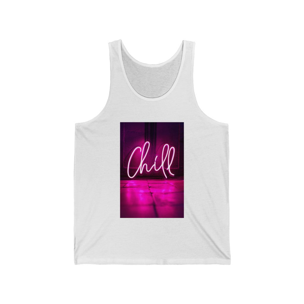 Chill Tank-Top | Pink Neon Sign