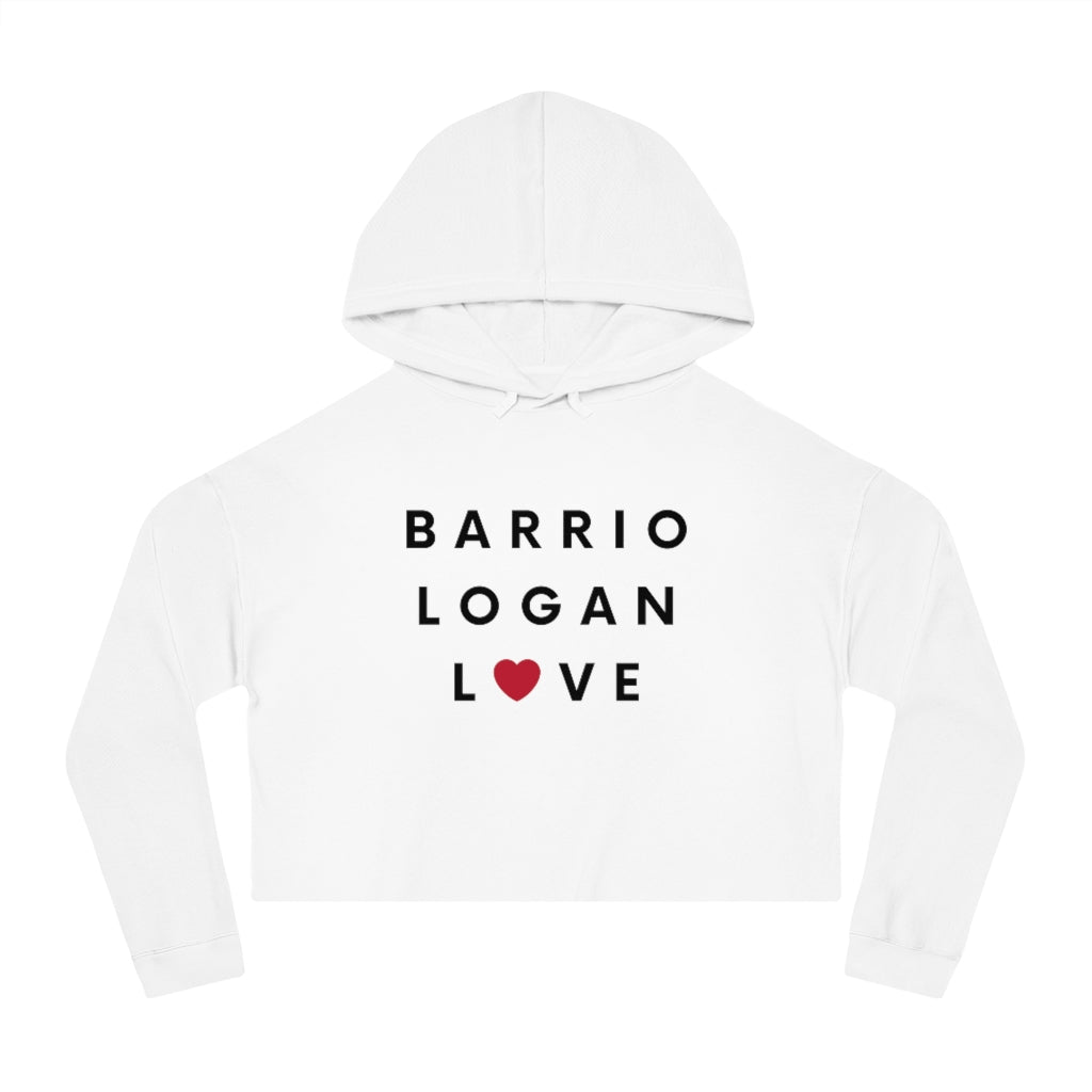 Barrio Logan Love Cropped Women's Hoodie, SD Hooded Sweatshirt