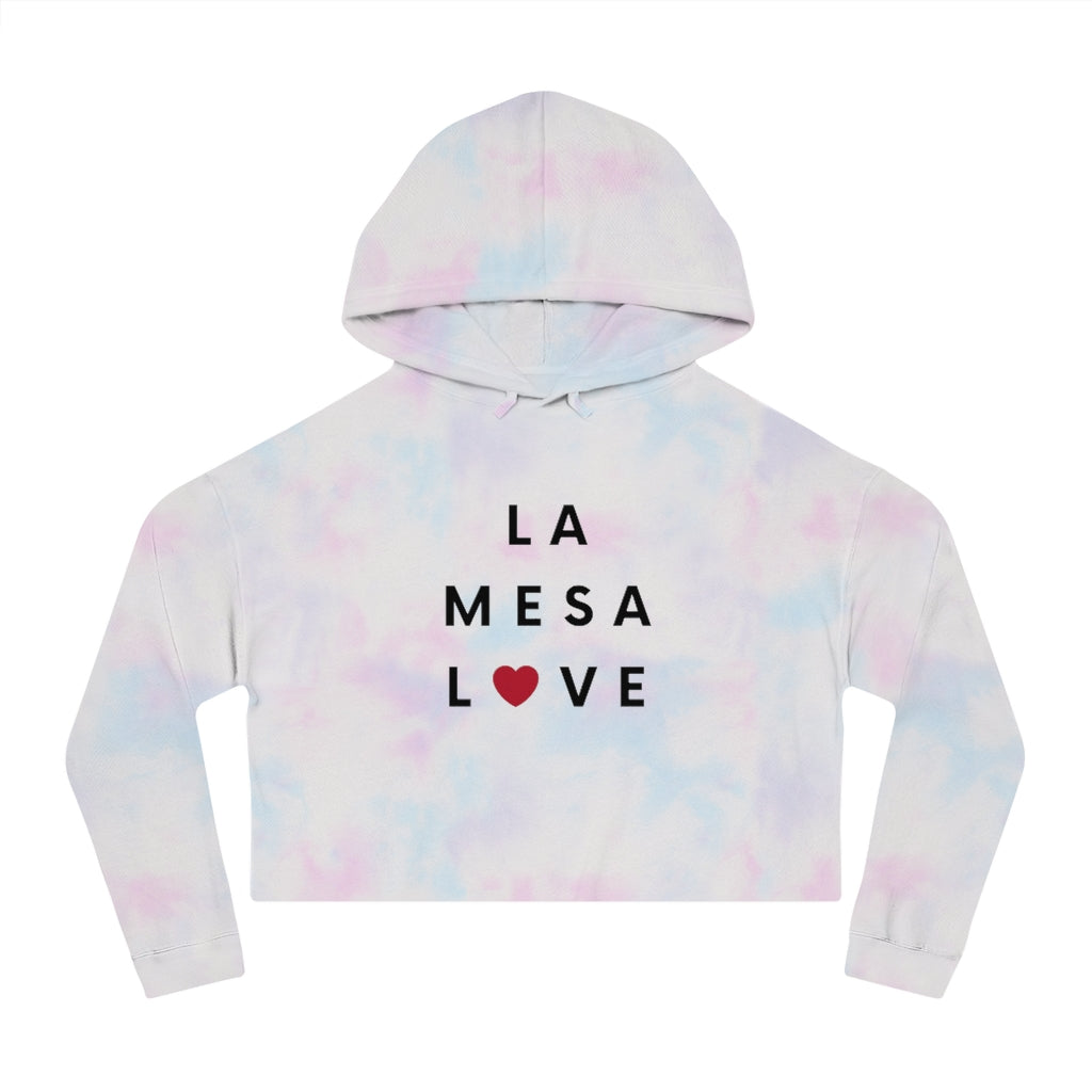 La Mesa Love Cropped Hoodie, Women's Hooded Sweatshirt