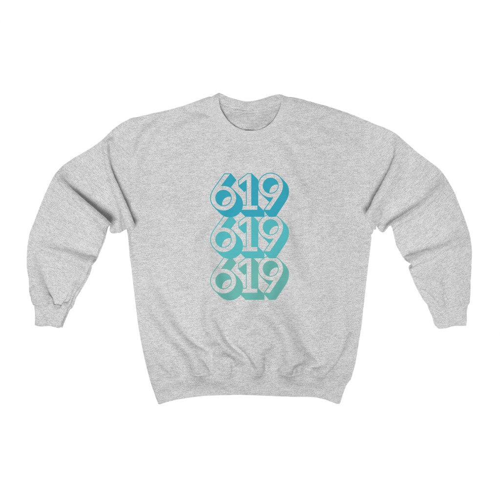 619 Sweatshirt | Teal San Diego Area Code Sweater