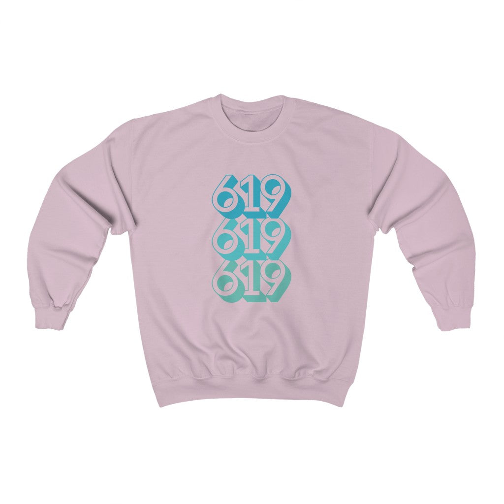 619 Sweatshirt | Teal San Diego Area Code Sweater