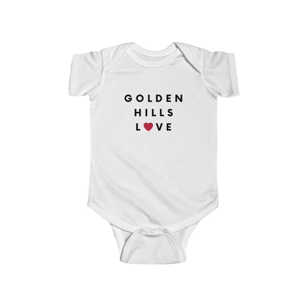 Golden Hills Love Baby Onesie