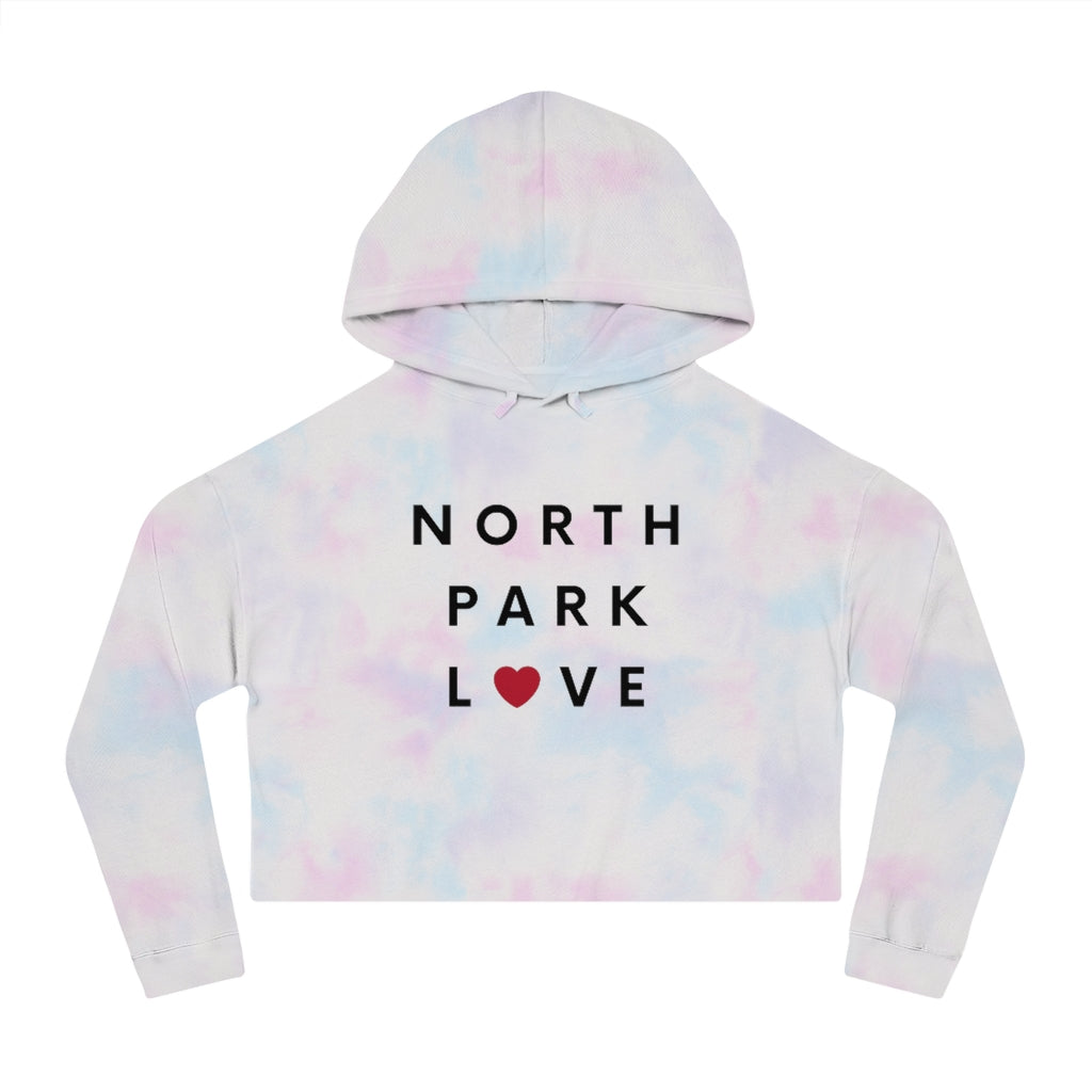 North Park Love Cropped Top Women's Hoodie, SD Hooded Sweatshirt