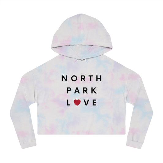 North Park Love Cropped Top Women's Hoodie, SD Hooded Sweatshirt