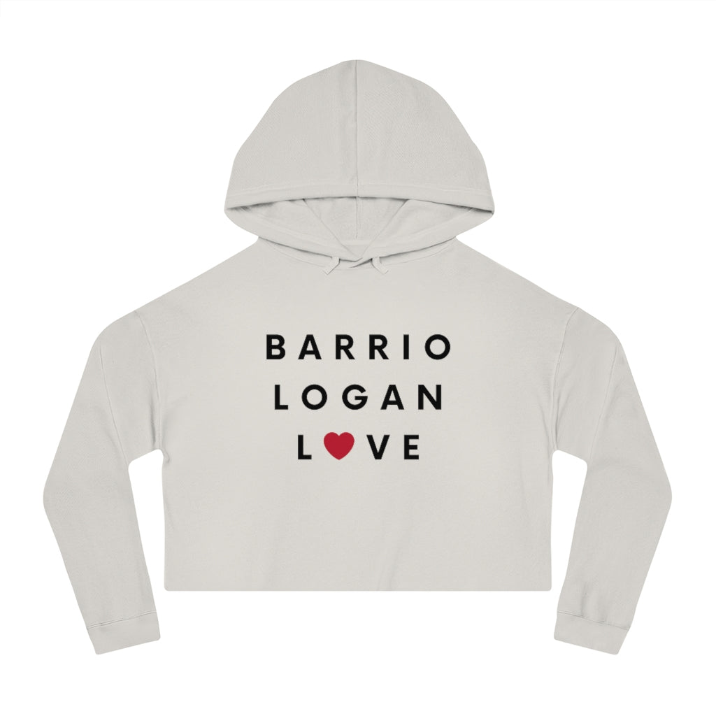 Barrio Logan Love Cropped Women's Hoodie, SD Hooded Sweatshirt