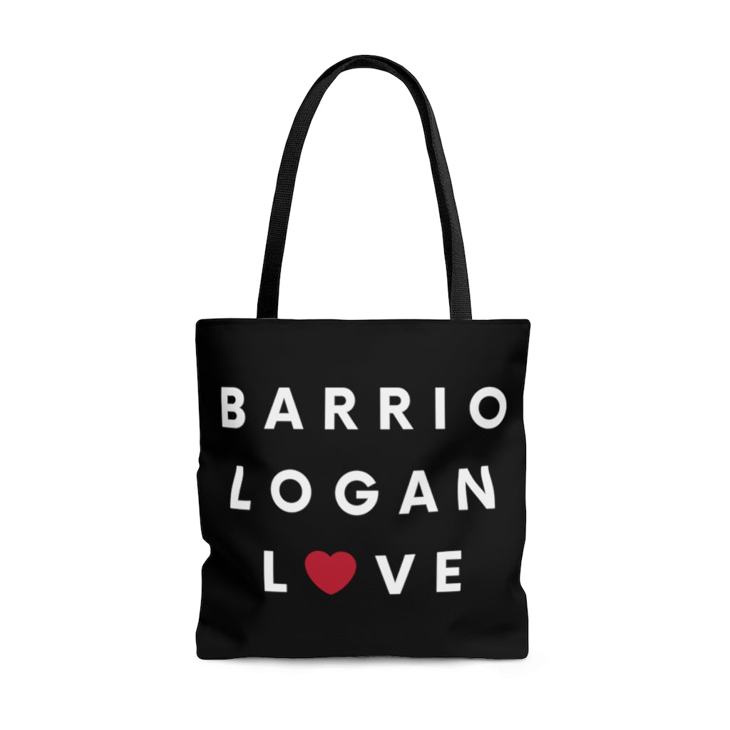 Barrio Logan Love Black Tote Bag, SD Beach Bag