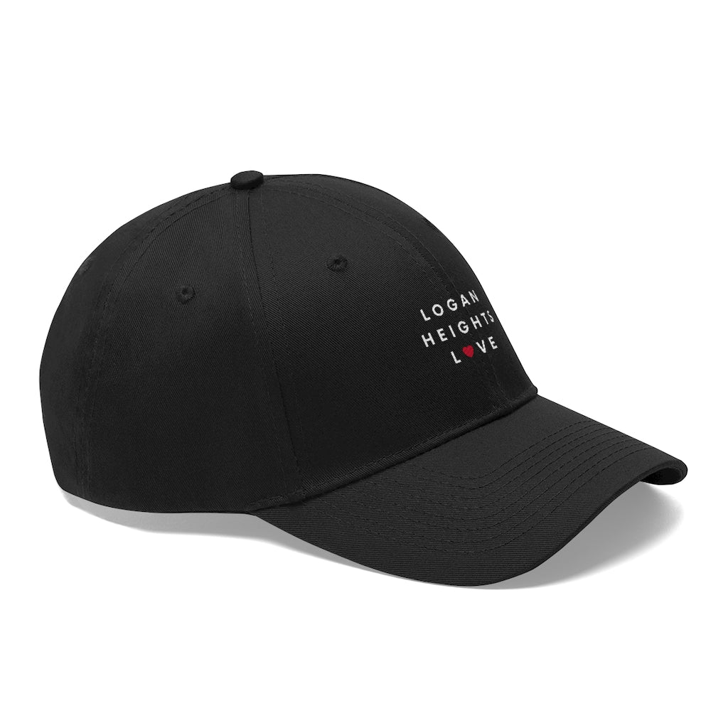 Logan Heights Love Twill Hat, San Diego Neighborhood Cap (Unisex) (Multiple Colors Avail)