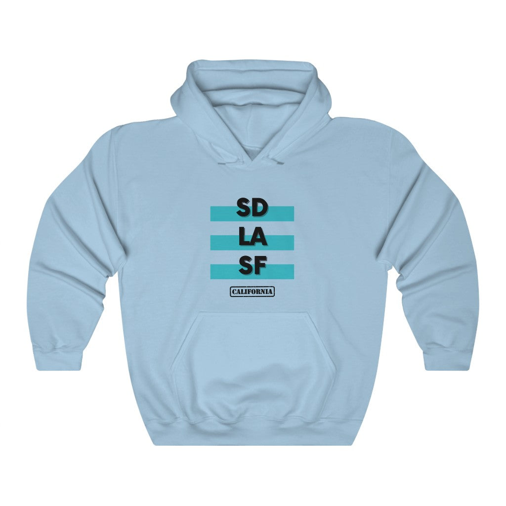 SD LA SF California Hoodie (Teal)