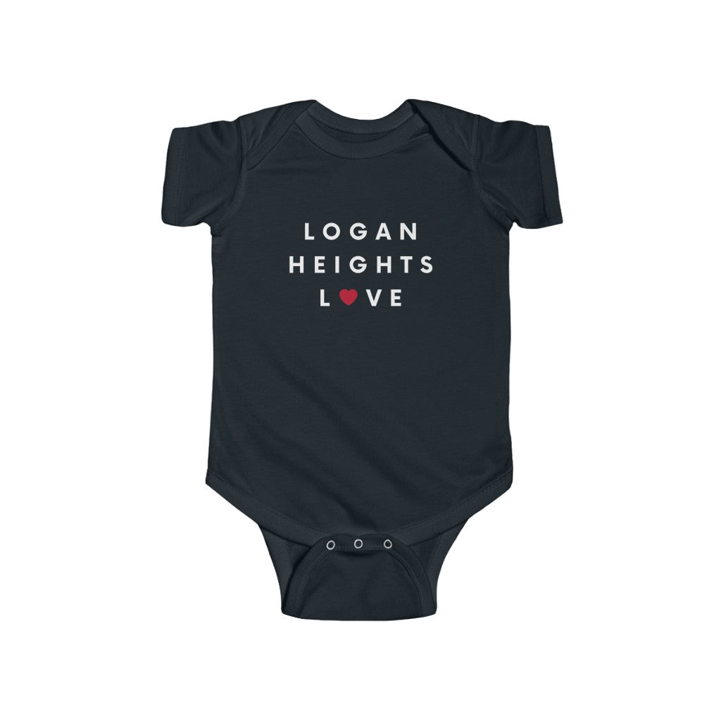 Logan Heights Love Baby Onesie, San Diego Infant Bodysuit