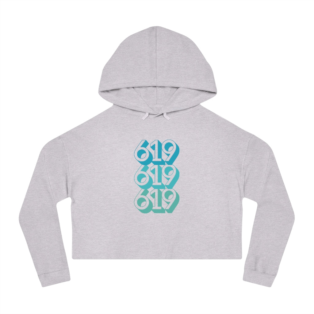 619 Cropped Women's Hoodie | San Diego Teal Sweatshirt